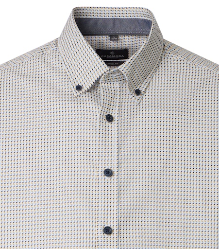 Hemden korte mouw blauw Casa Moda
