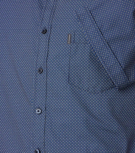 Hemden korte mouw blauw Casa Moda