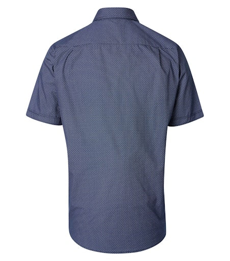 Hemden korte mouw blauw Casa Moda