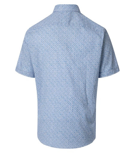 Hemden korte mouw blauw Casa Moda