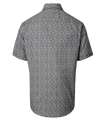 Hemden korte mouw blauw Casa Moda