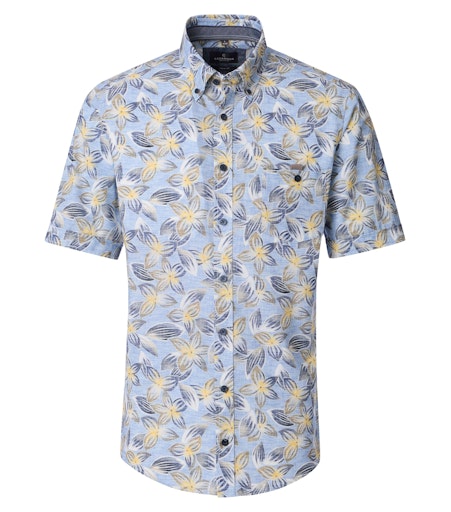Hemden korte mouw blauw Casa Moda