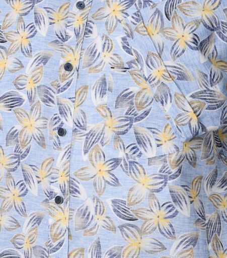 Hemden korte mouw blauw Casa Moda