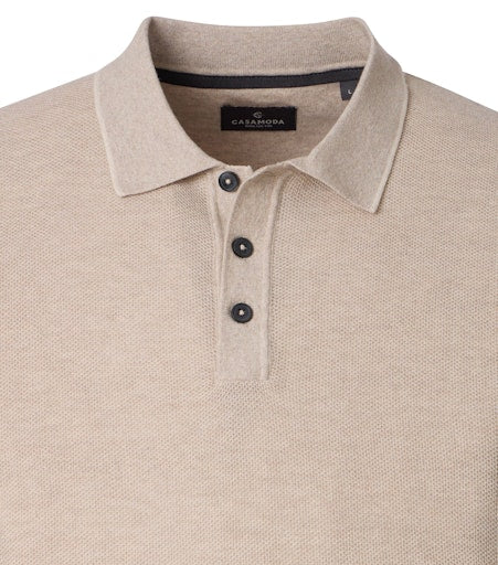 Polo's korte mouw beige Casa Moda