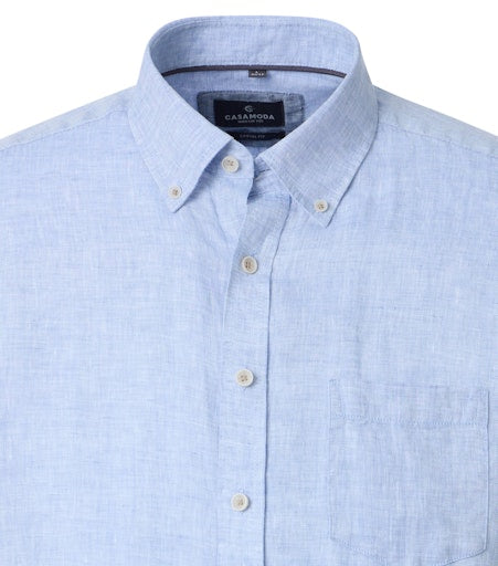 Hemden korte mouw blauw Casa Moda