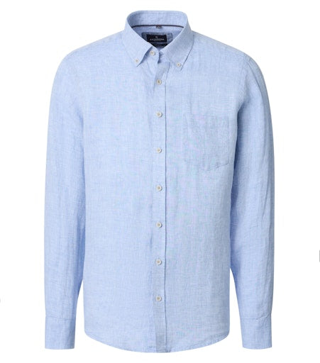 Hemden korte mouw blauw Casa Moda