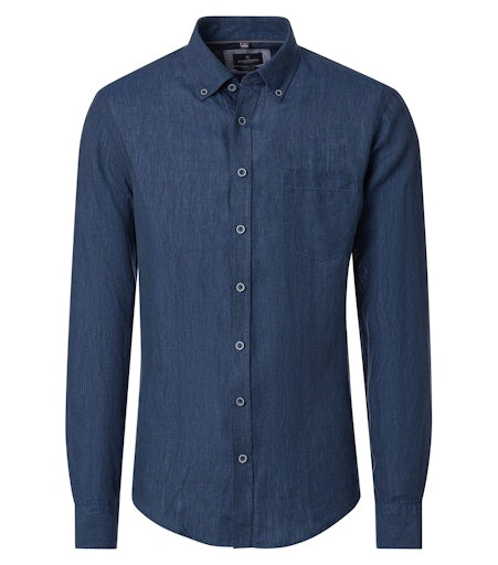 Hemden lange mouw blauw Casa Moda