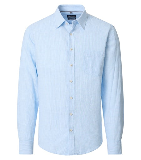 Hemden lange mouw blauw Casa Moda