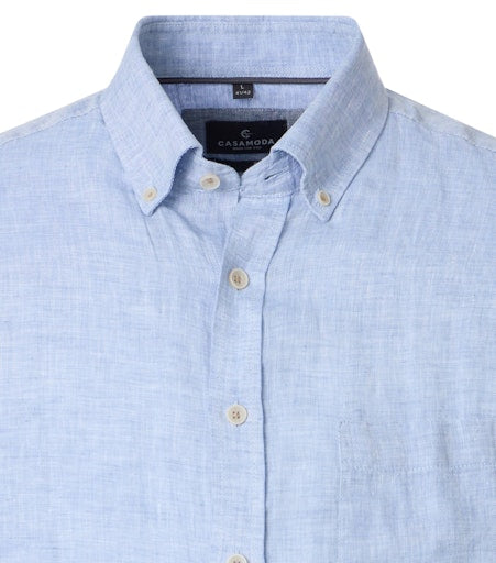 Hemden korte mouw blauw Casa Moda