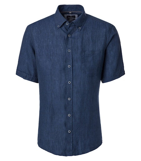 Hemden korte mouw blauw Casa Moda