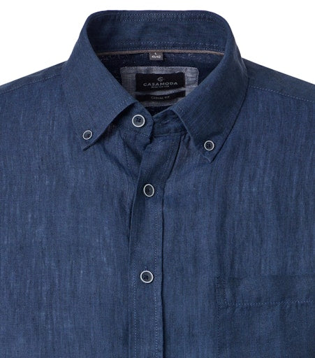 Hemden korte mouw blauw Casa Moda