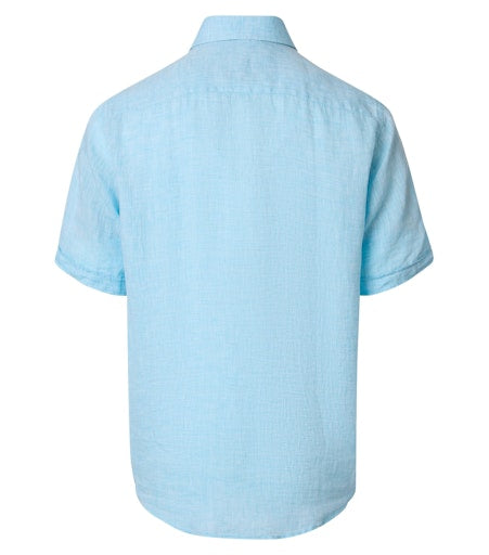 Hemden korte mouw blauw Casa Moda