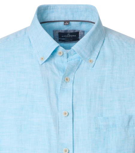 Hemden korte mouw blauw Casa Moda