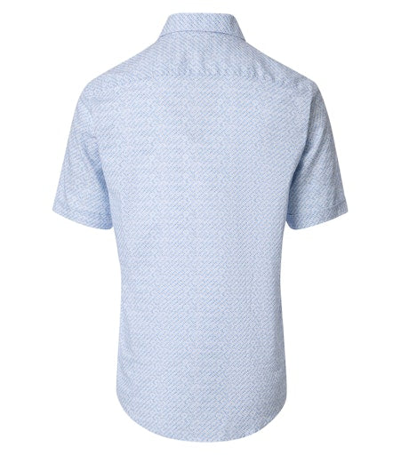Hemden korte mouw blauw Casa Moda