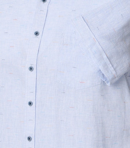 Hemden korte mouw blauw Casa Moda