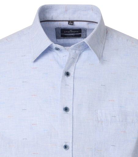 Hemden korte mouw blauw Casa Moda