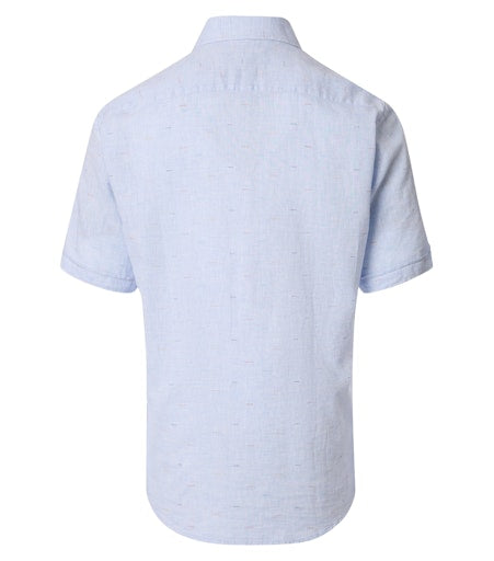 Hemden korte mouw blauw Casa Moda