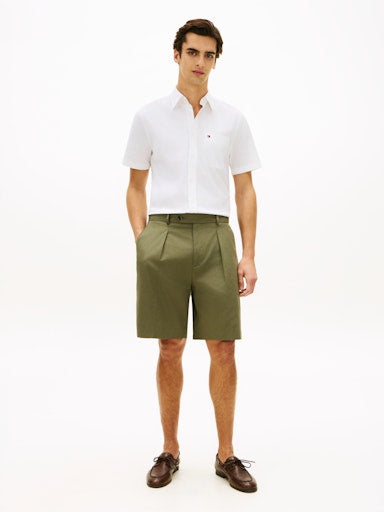 Hemden korte mouw wit Tommy Hilfiger