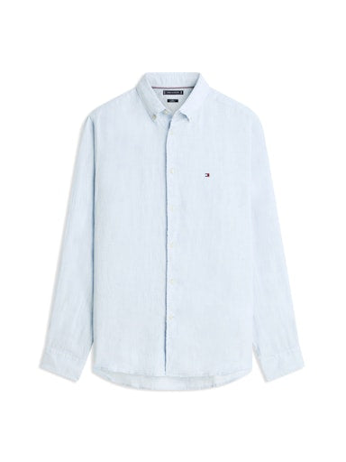 Hemden lange mouw blauw Tommy Hilfiger