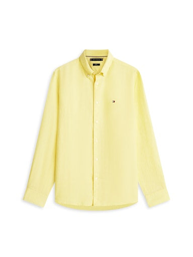 Hemden lange mouw geel Tommy Hilfiger