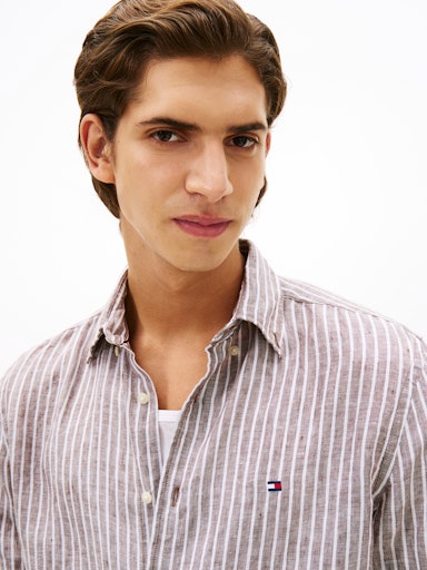 Hemden korte mouw groen Tommy Hilfiger