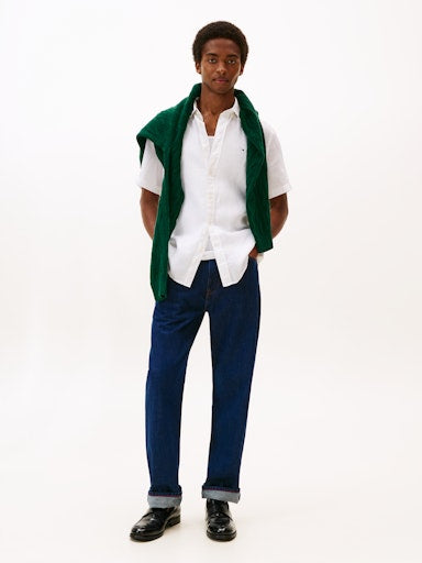 Hemden korte mouw wit Tommy Hilfiger