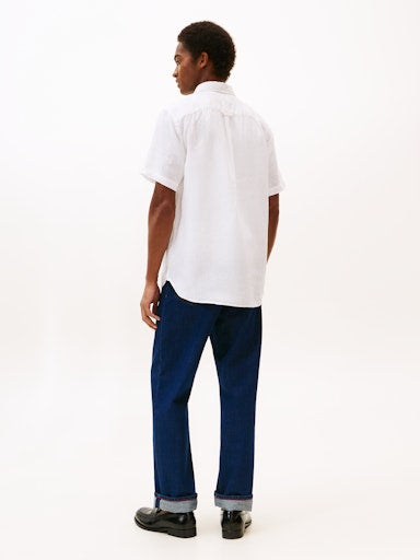 Hemden korte mouw wit Tommy Hilfiger