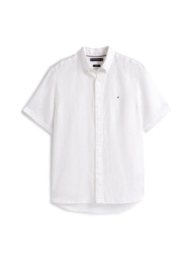 Hemden korte mouw wit Tommy Hilfiger