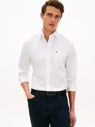 Hemden lange mouw wit Tommy Hilfiger