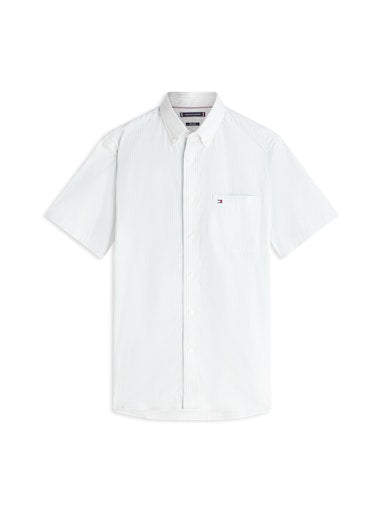 Hemden korte mouw groen Tommy Hilfiger