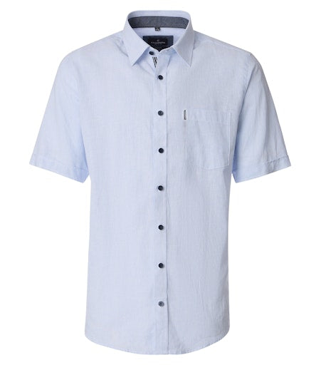 Hemden korte mouw blauw Casa Moda