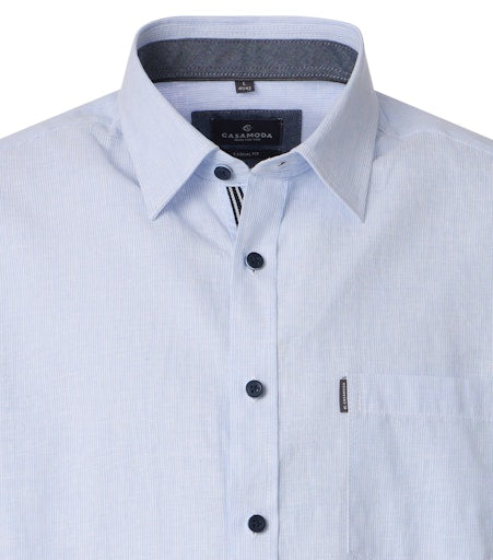 Hemden korte mouw blauw Casa Moda