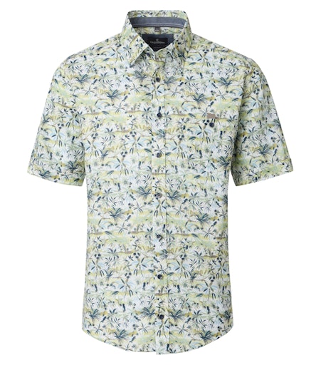 Hemden korte mouw groen Casa Moda