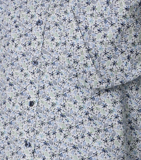 Hemden korte mouw blauw Casa Moda