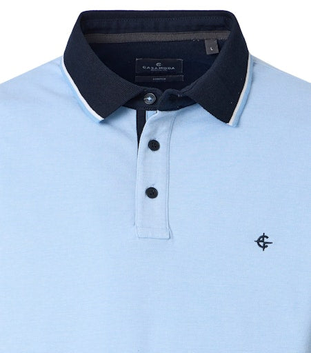 Polo's korte mouw blauw Casa Moda