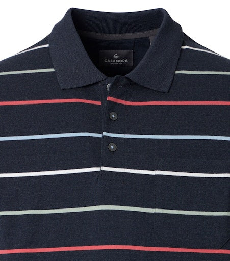 Polo's korte mouw blauw Casa Moda