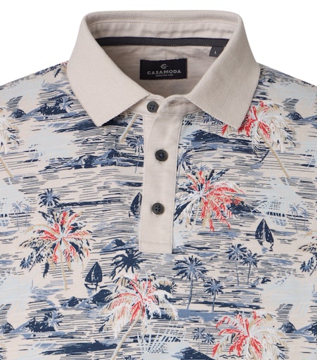 Polo's korte mouw beige Casa Moda