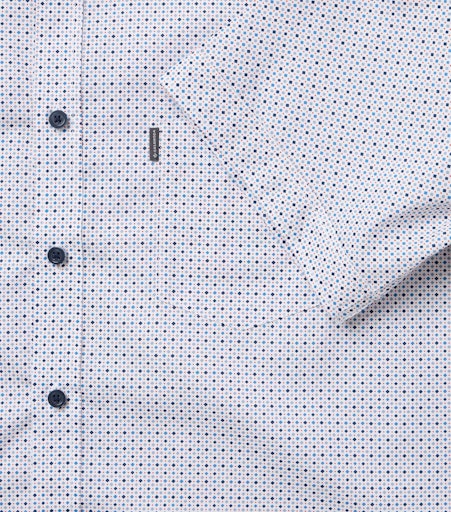 Hemden korte mouw blauw Casa Moda
