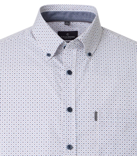 Hemden korte mouw blauw Casa Moda