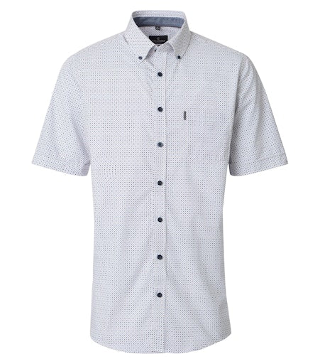 Hemden korte mouw blauw Casa Moda