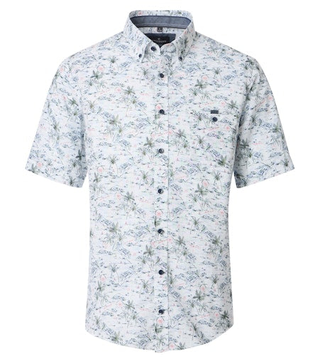 Hemden korte mouw groen Casa Moda