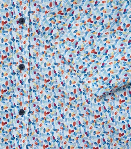 Hemden korte mouw blauw Casa Moda