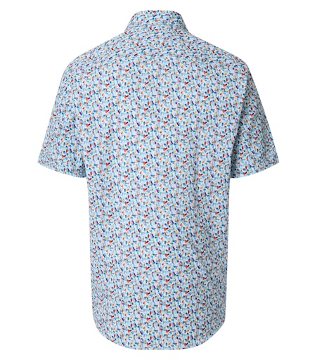 Hemden korte mouw blauw Casa Moda