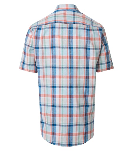 Hemden korte mouw blauw Casa Moda