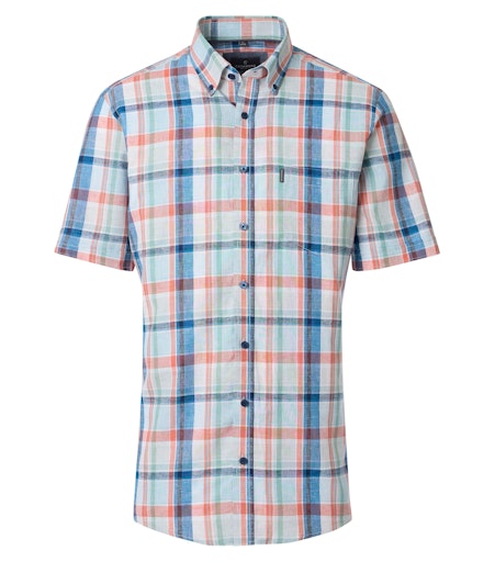 Hemden korte mouw blauw Casa Moda
