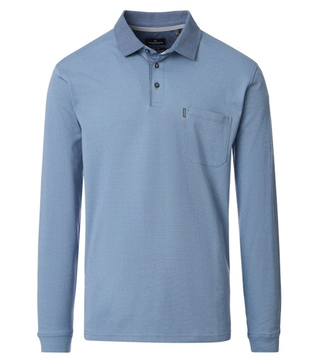 Polo's lange mouw blauw Casa Moda