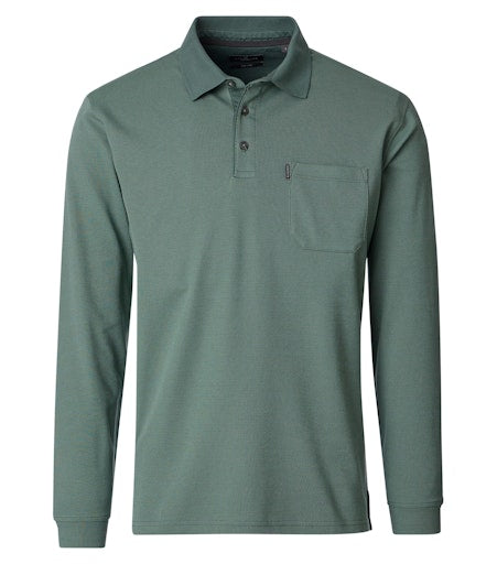 Polo's lange mouw groen Casa Moda
