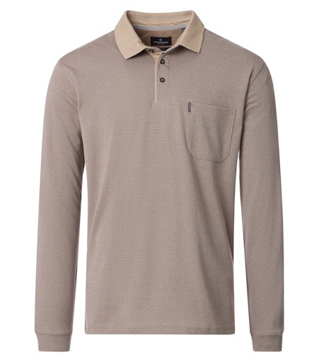 Polo's lange mouw beige Casa Moda