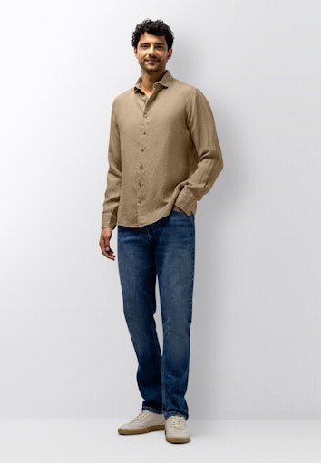 Hemden lange mouw beige State of Art