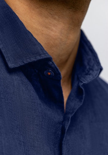 Hemden lange mouw blauw State of Art
